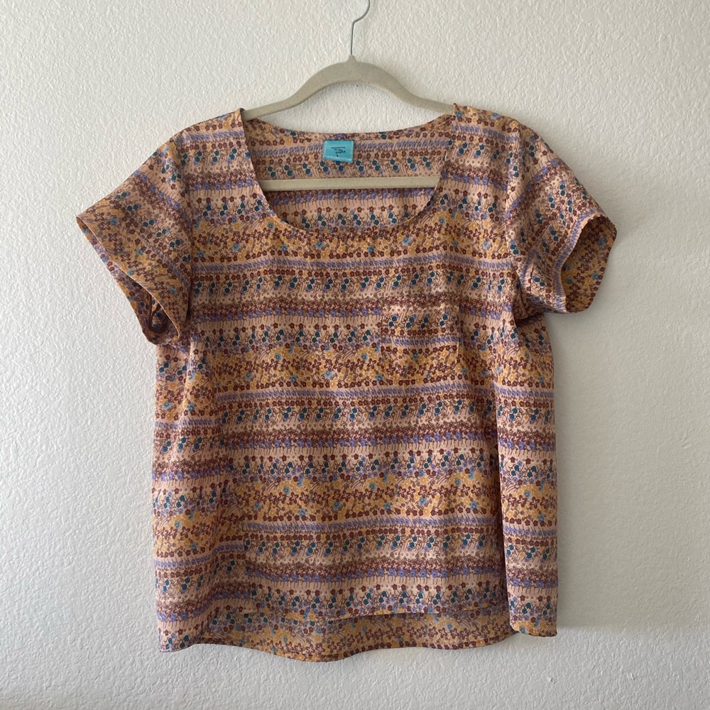 H.I.P, Scoop Neck Floral Blouse